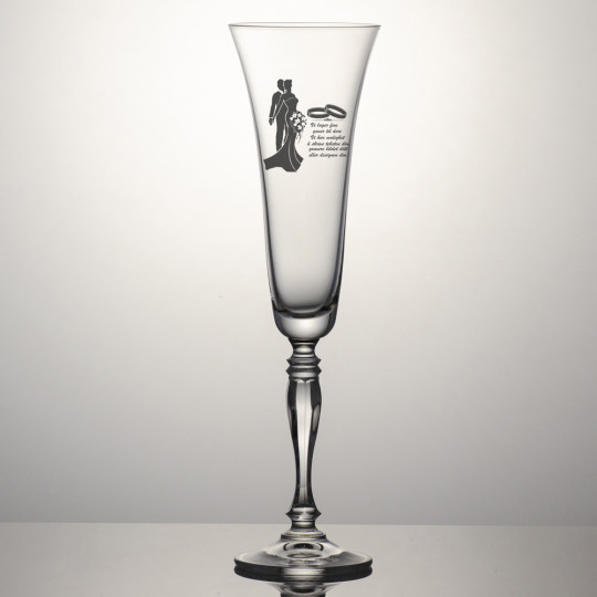 Champagneglass Victoria - Motiv og teksten