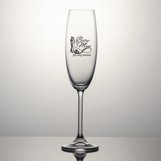 Champagneglass Colibri - Motiv 