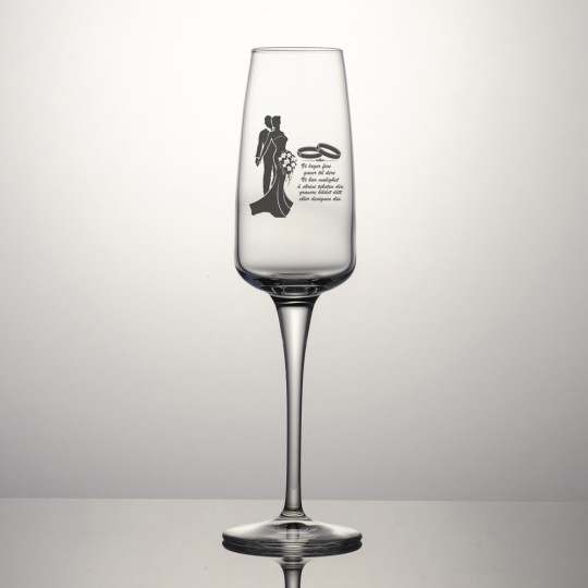 Champagneglass Aurum - Motiv og teksten