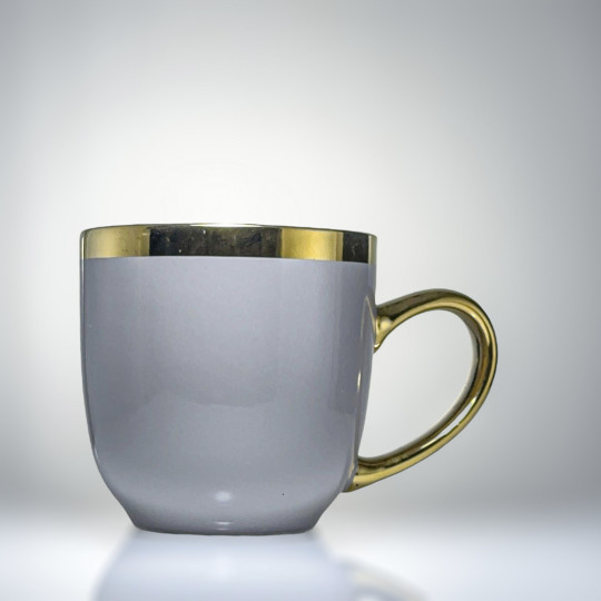 Keramisk te kopp Retro (grå) - Navn og data