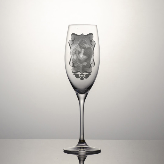 Champagneglass Chateau - Dekorert bilde
