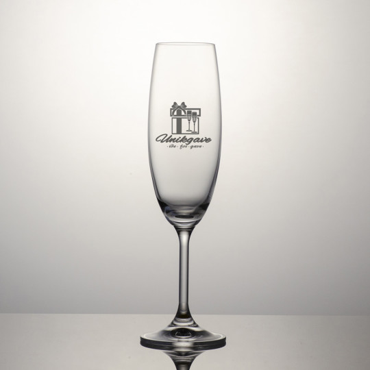 Champagneglass Sylvia - Logo og navn 