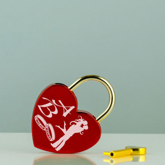 Kjærlighets lås- Hjerte - Motiv