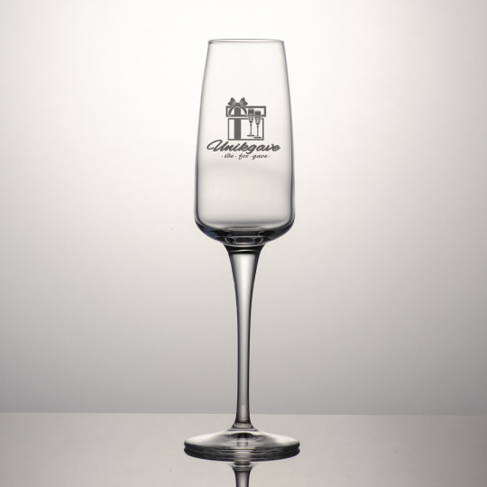Champagneglass Aurum - Logo og navn 