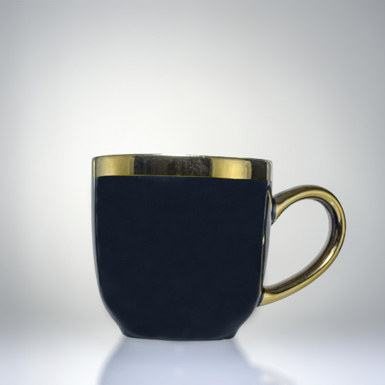 Keramisk te kopp Retro (svart) - Navn og data