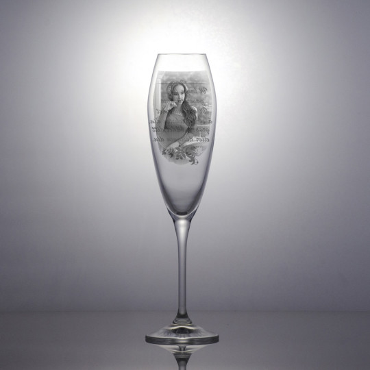 Champagneglass Bravo - Bilde og teksten