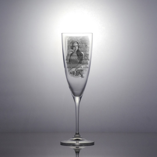 Champagneglass Kate - Bilde og teksten 
