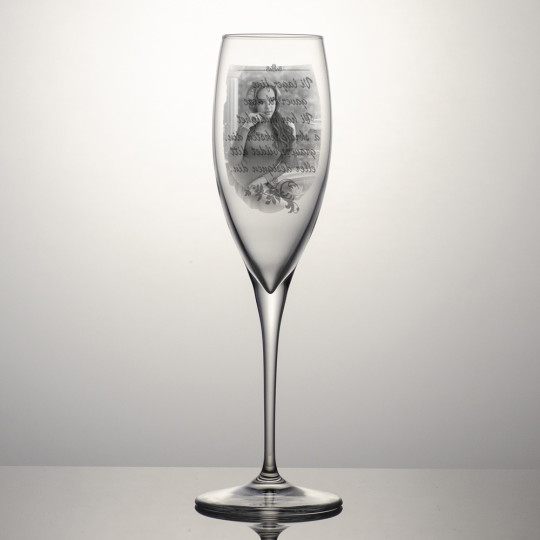Champagneglass Premium - Bilde og teksten 