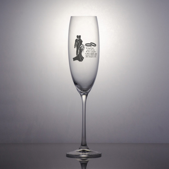 Champagneglass Grandioso - Motiv og teksten