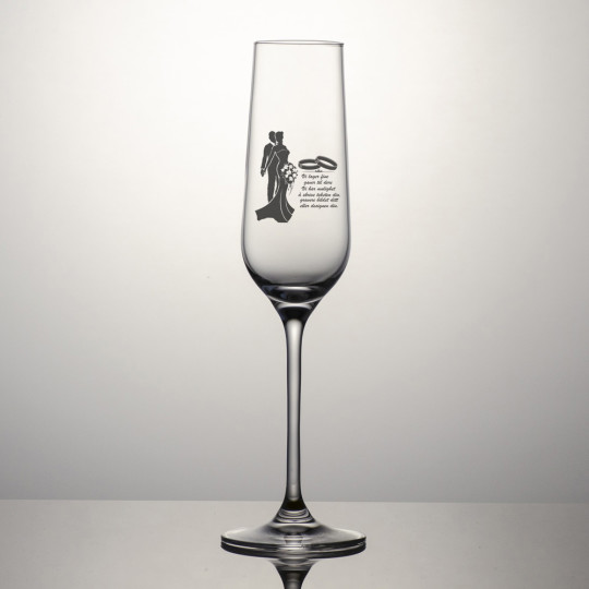 Champagneglass Medina - Motiv og teksten