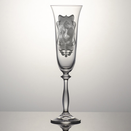 Champagneglass Angela - Dekorert bilde