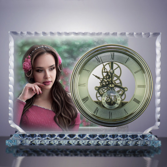 Glasstrofé stilisert klokker ORBIT - Bilde 