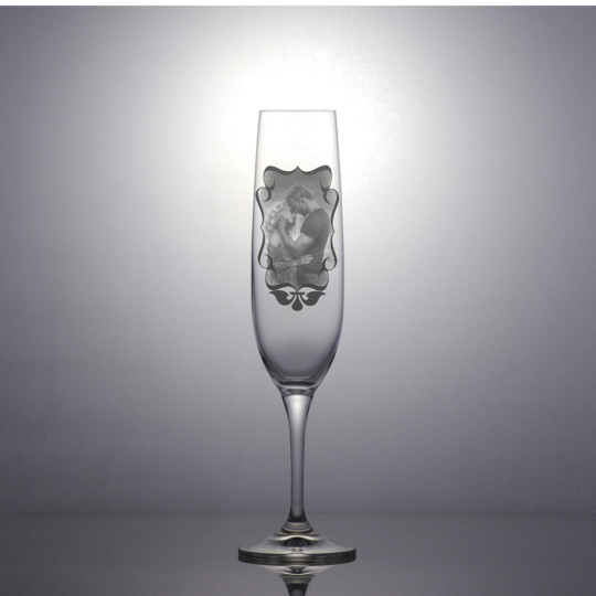 Champagneglass Linda - Dekorert bilde