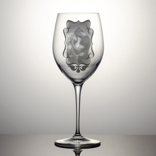 Rødvinsglass Premium II - Dekorert bilde