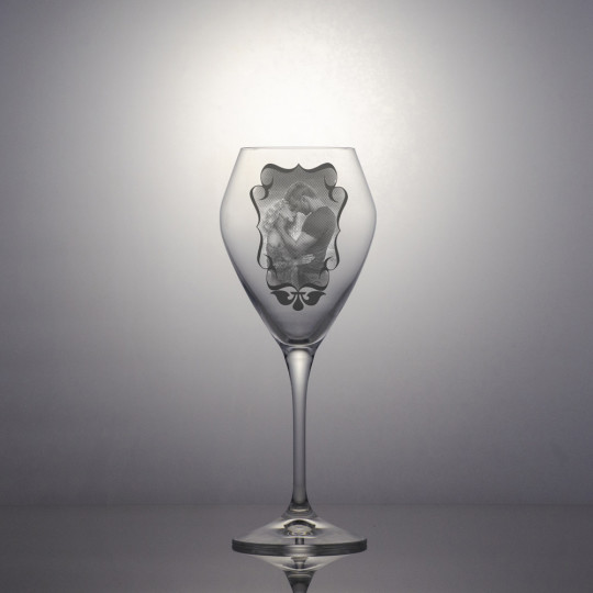 Hvitvinsglass Bravo - Dekorert bilde