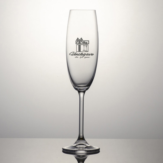Champagneglass Colibri - Logo og navn 