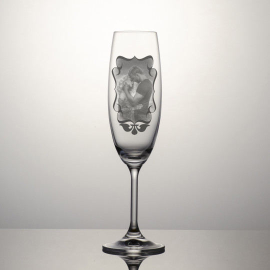 Champagneglass Sylvia - Dekorert bilde