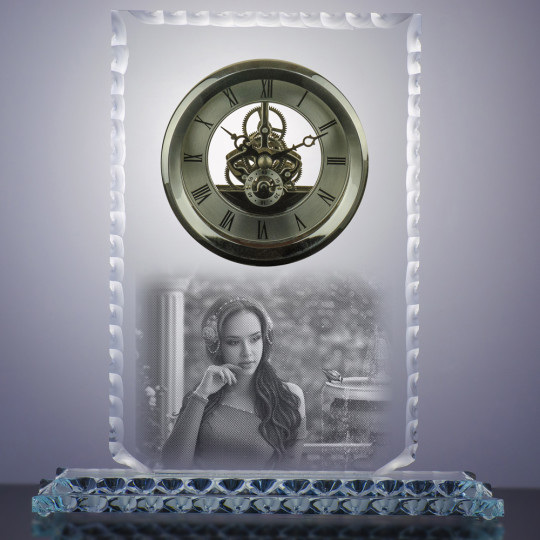 Glasstrofé stilisert klokker WAVES - Bilde