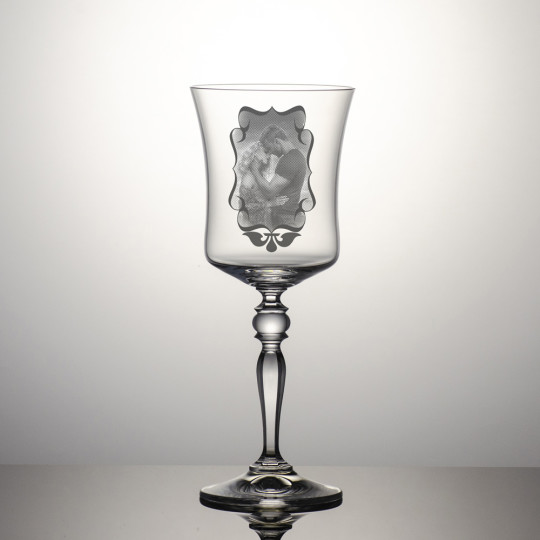 Hvitvinsglass Grace - Dekorert bilde