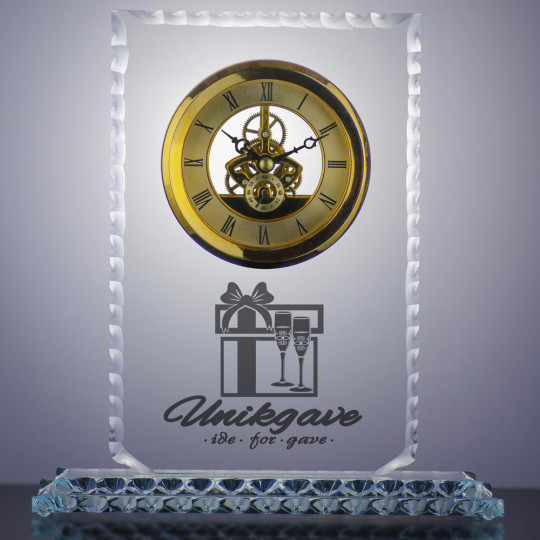 Glasstrofé stilisert klokker WAVES - Logo 