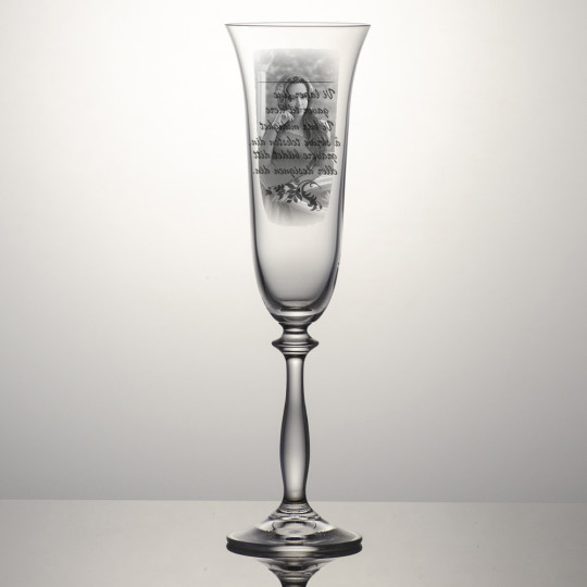 Champagneglass Angela - Bilde og teksten