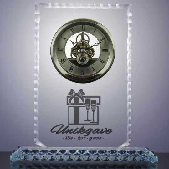 Glasstrofé stilisert klokker WAVES - Logo 
