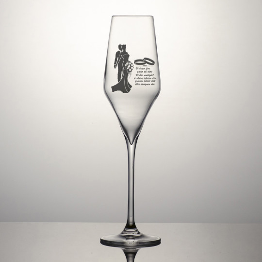 Champagneglass Society - Motiv og teksten