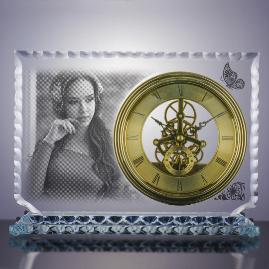Glasstrofé stilisert klokker ORBIT - Bilde