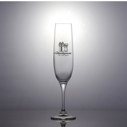 Champagneglass Linda - Logo og navn 