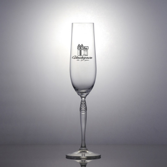Champagneglass Keira - Logo og navn 