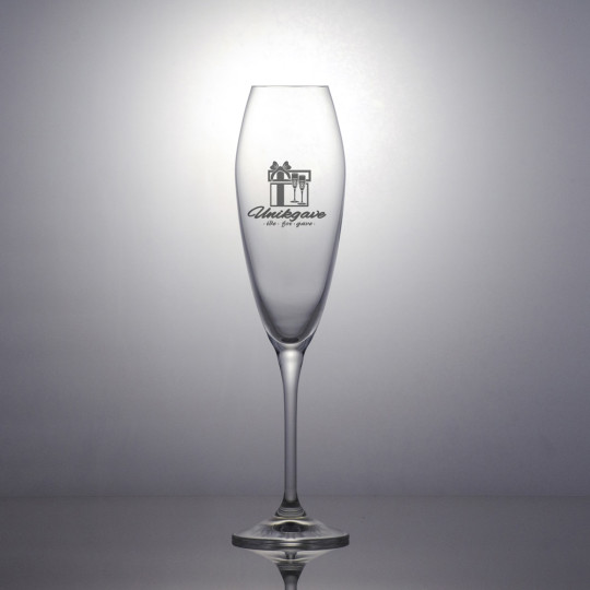 Champagneglass Bravo - Logo og navn 
