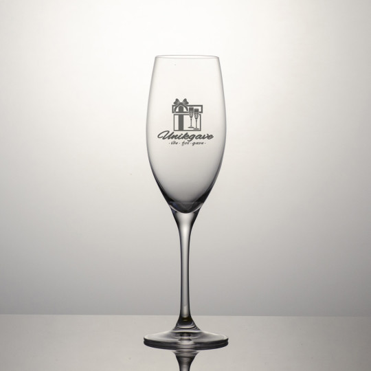 Champagneglass Chateau - Logo og navn 