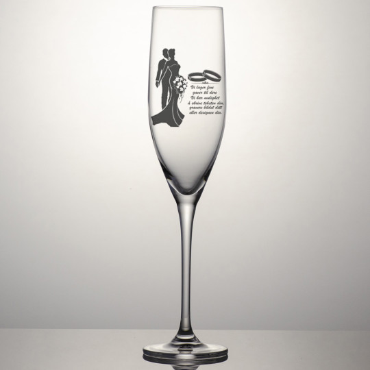 Champagneglass Sita - Motiv og teksten
