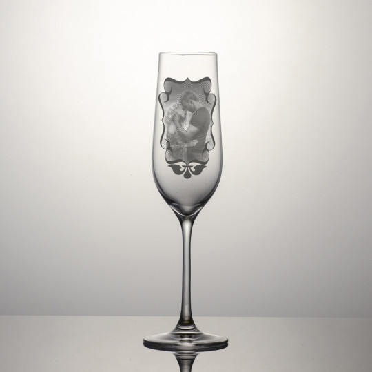 Champagneglass Chateau II - Dekorert bilde